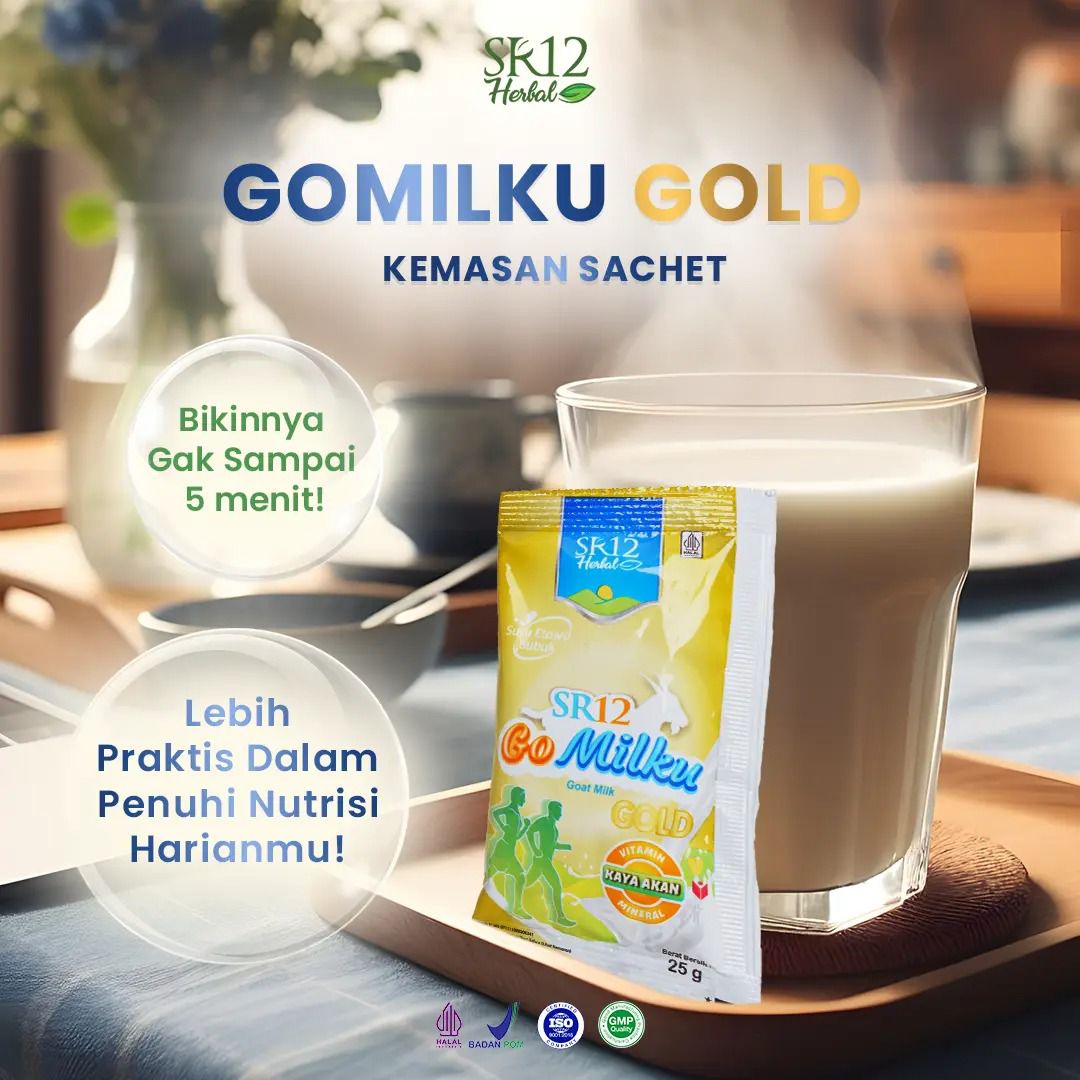 Susu Kambing Go Milku SR12 Gold Sachet - Gambar 3